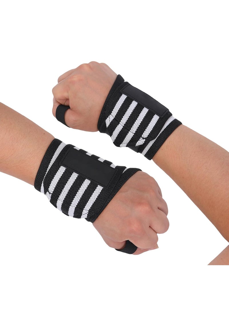 ENDLESS  Stretchable Wristband Strap Thumb Loop - Pack of 2 | Color: Black | Material: Nylon and Polyester | For Weightlifting, Powerlifting, Bodybuilding, Strength Training & Crossfit | Free Size  - Image 1