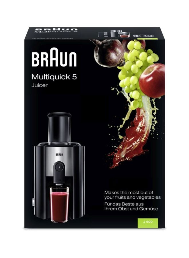 BRAUN Multiquick 5 Spin Juice Extractor 2 L 900 W J500 Black - Image 3
