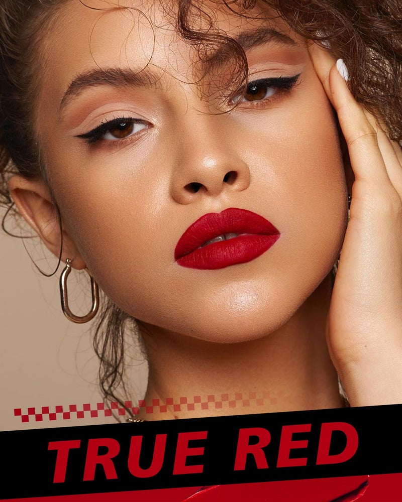 HOOMUSS Red Lipstick Long Lasting, Matte Liquid Lipsticks for Women Non Transfer Smudgeproof Smooth and Easy to Appy Cruelty Free Lip Color, M13 True Red - Image 2
