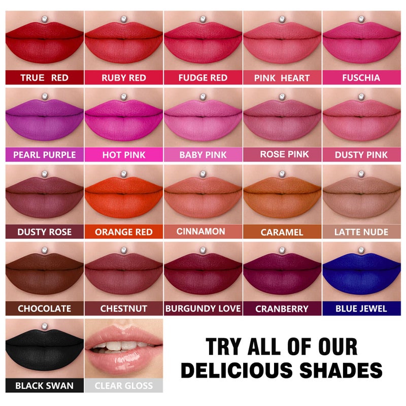 HOOMUSS Red Lipstick Long Lasting, Matte Liquid Lipsticks for Women Non Transfer Smudgeproof Smooth and Easy to Appy Cruelty Free Lip Color, M13 True Red - Image 5