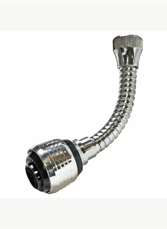 Turbo Flex 360 Flexible Faucet Sprayer Rotates 360 Degrees For Easy Cleaning Silver  - Image 3