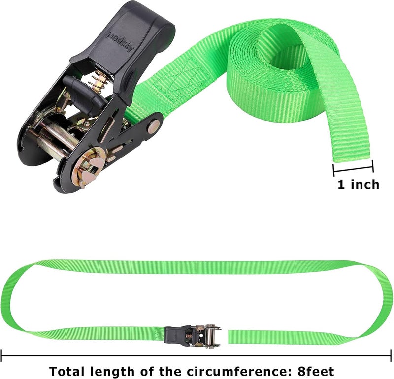 Ayaport Endless Ratchet Strap Ratcheting Tie Down Motorcycle Car Roof Rack Trailer Cargo Straps… - Image 2