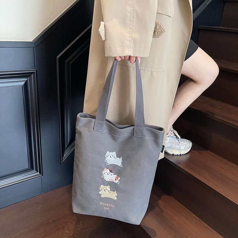 Women Canvas Cartoon Shoulder Bag - Image 3
