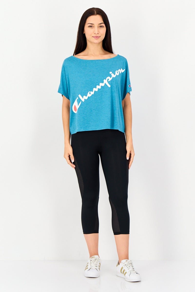 Champion Women Sportswear Fit Short Sleeve Training T-Shirt, Teal Green - Image 4
