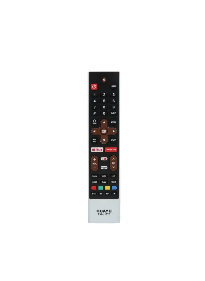 Huayu - Skyworth Smart TV Remote | Replacement Remote Control For SKYWORTH Smart LCD LED TVs With Netflix & Google Play Smart Key Button - Image 1