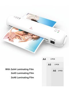 OSMILE OSMILE SL280 A4/A5/A6 Lamination Machine Laminator Machine Set Hot and Cold Lamination 2 Roller System 9 inches Max Width with Paper Cutter Trimmer Rounder Hole Puncher Binding Hoop (White)  - Image 1