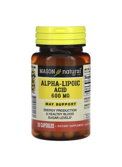 Mason Natural Mason Natural, Alpha-Lipoic Acid, 600 mg, 30 Capsules  - Image 1