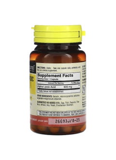 Mason Natural Mason Natural, Alpha-Lipoic Acid, 600 mg, 30 Capsules  - Image 2