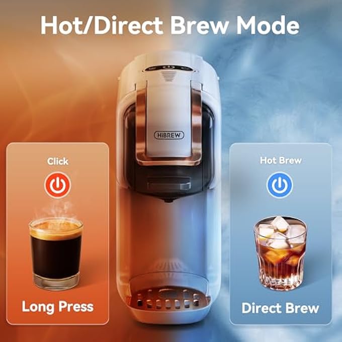 HiBREW H2B 5In1 Pod Coffee Maker  Compatible With 4 Coffee Capsule As Well As Espresso Powder Makes Iced Coffee Espresso Cappuccino Long Black White - Image 4