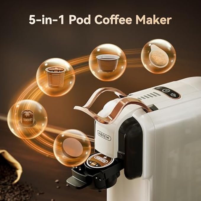HiBREW H2B 5In1 Pod Coffee Maker  Compatible With 4 Coffee Capsule As Well As Espresso Powder Makes Iced Coffee Espresso Cappuccino Long Black White - Image 3