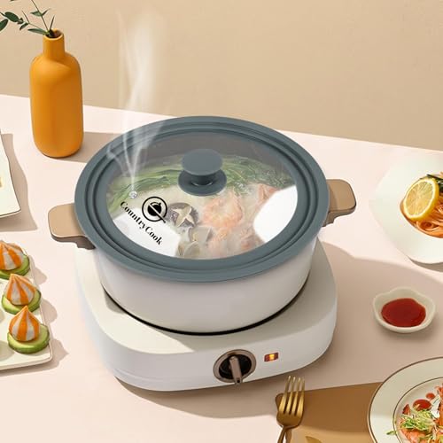 CountryCook Multi-Sized Tempered Glass Lid for 16/18/20 cms Frying Pan/Kadai/Skillet Cooking Vessels with Stream Vent, Silicone Rim & Knob Dishwasher Safe (Grey, Small (Fits 16/18/20 cms)) - Image 4