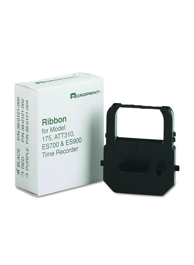 Acroprint 39-0121-000 شريط استبدال لطراز أكروبرينت 175، طراز 310، ES700 و ES900، ساعة زمنية سوداء - Image 1