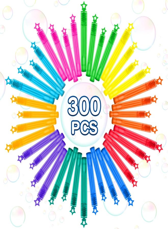 IJIGU 300 Pcs Mini Bubble Wands in 10 Colors, Bulk Party Favors for Kids, Themed Birthday, Christmas, New Year, Valentine, Carnival, School Classroom Prizes for Boys & Girls, Ideal Goodies Bags Stuffers - Image 3