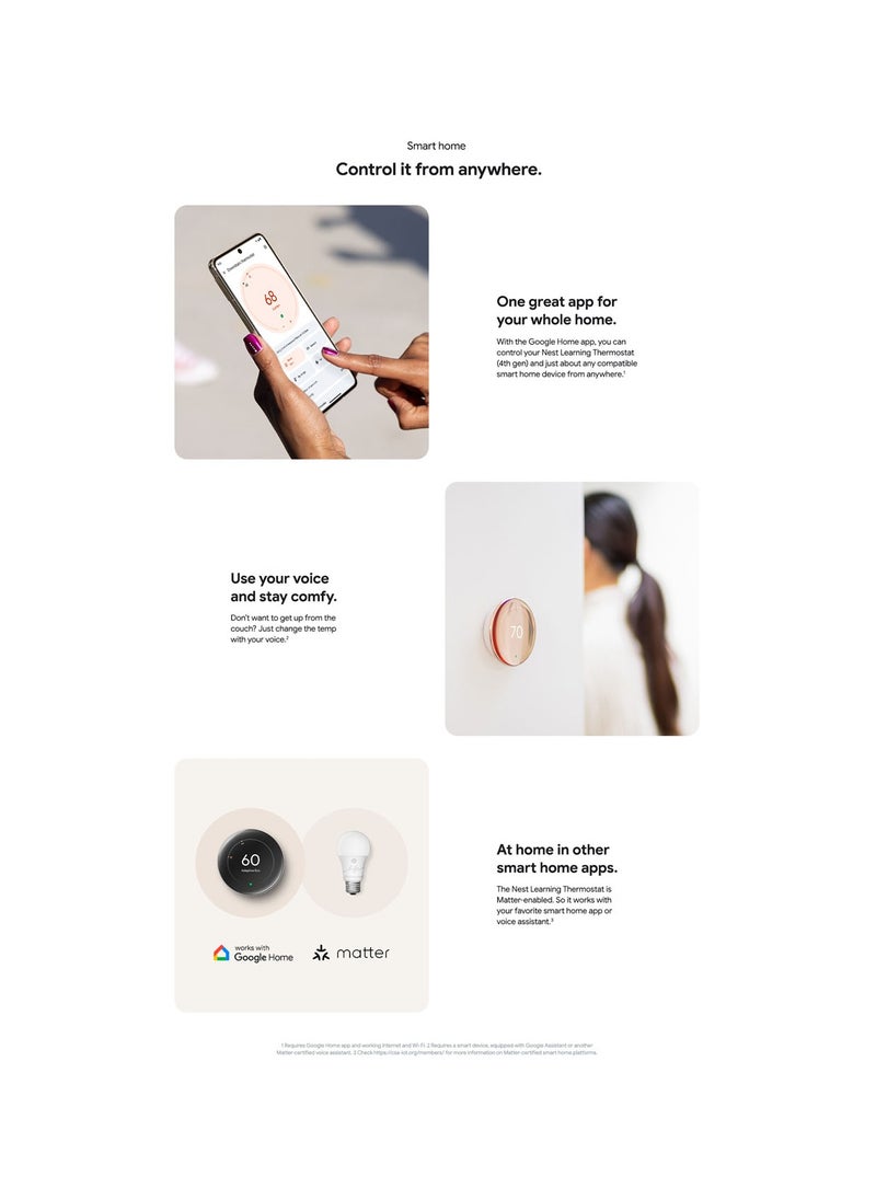 Google Nest Learning Thermostat (4th Gen) with Nest Temperature Sensor (2nd Gen) - Polished Silver