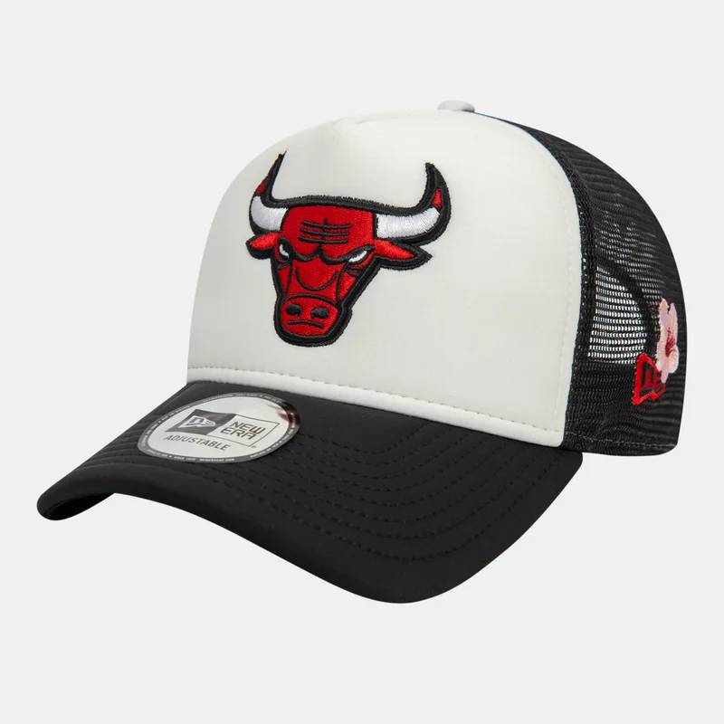 NEW ERA Men's NBA Chicago Bulls Flower 9FORTY Trucker Cap