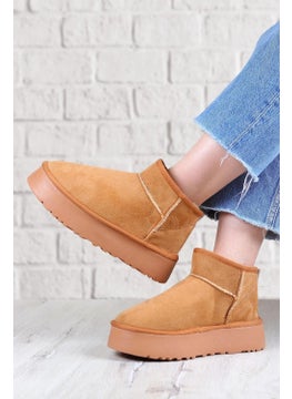 Fort Elanaz Suede Fur Lined Thick Sole Mini Ankle Short Women's Boots  - Image 5