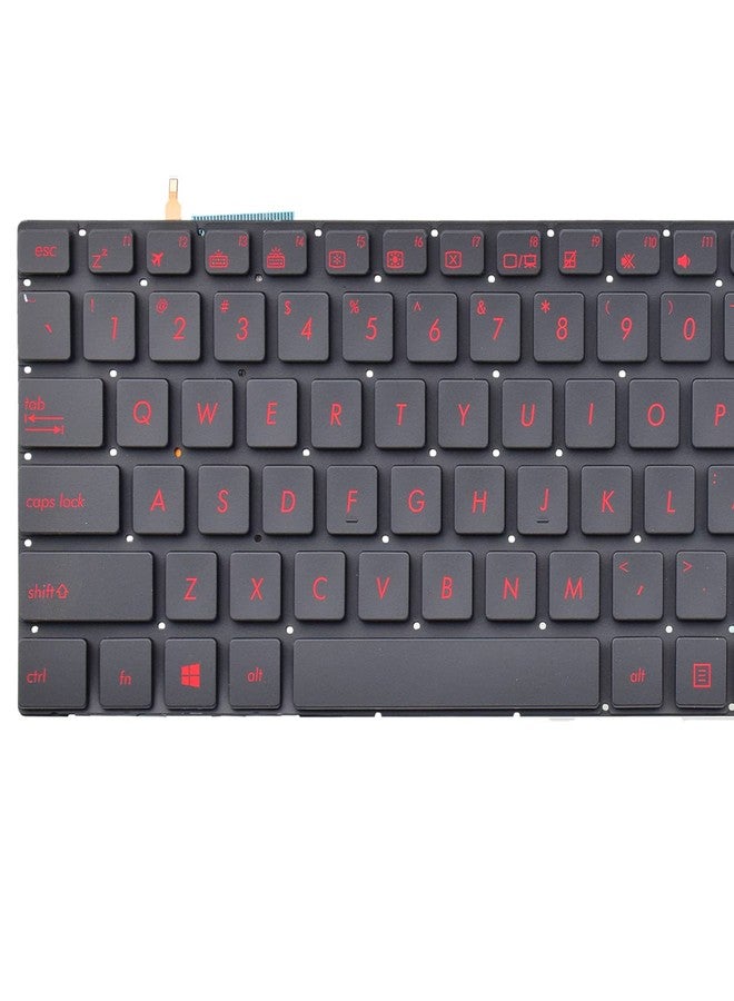 SUNMALL Replacement Keyboard Compatible with Asus G551 GL551 GL551J GL552 ROG GL752 GL752V G771 ZX50 with Backlit US Layout Red Letter - Image 4