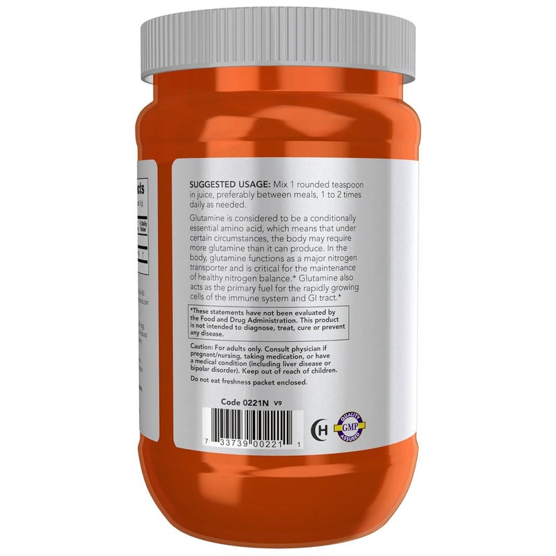 Now L-Glutamine Powder, Amino Acid Supplement 454g - Image 3