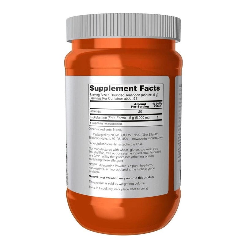 Now L-Glutamine Powder, Amino Acid Supplement 454g - Image 2
