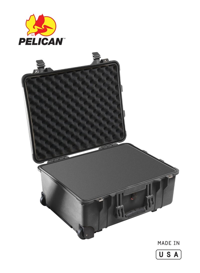 Pelican 1560 Protector Case with Pick N Pluck Foam, Black, IP67 Waterproof Wheeled Hard Case - Image 1