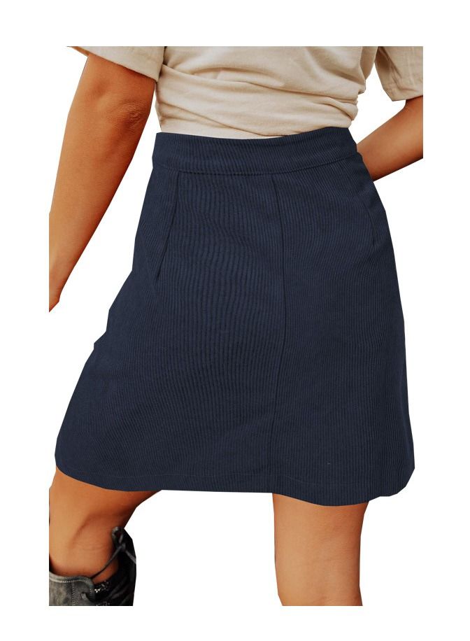 Loquat New Corduroy High-waisted Fashion  Short Skirt  - Image 2