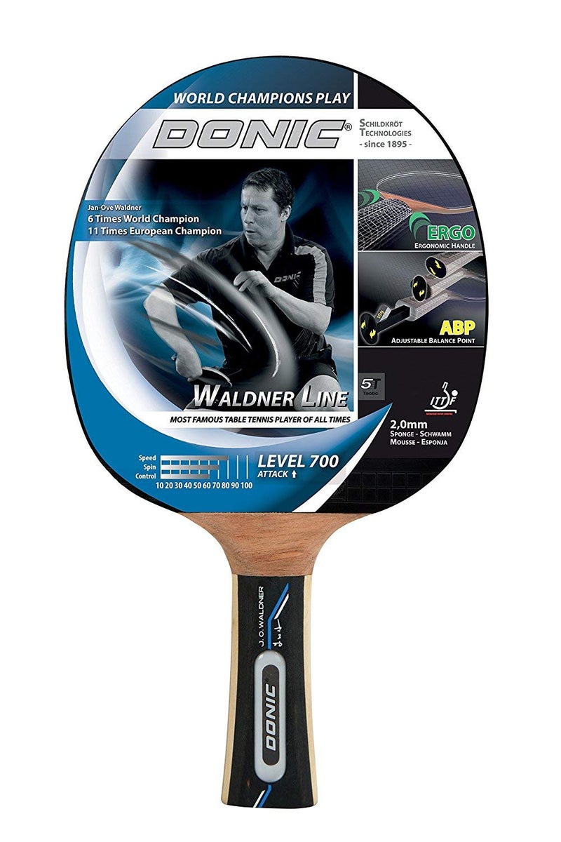 Donic-Schildkröt Rubber Waldner 700 Table Tennis Racket/Bat, Colour - Blue/Grey, Weight - 87 grams - Image 1