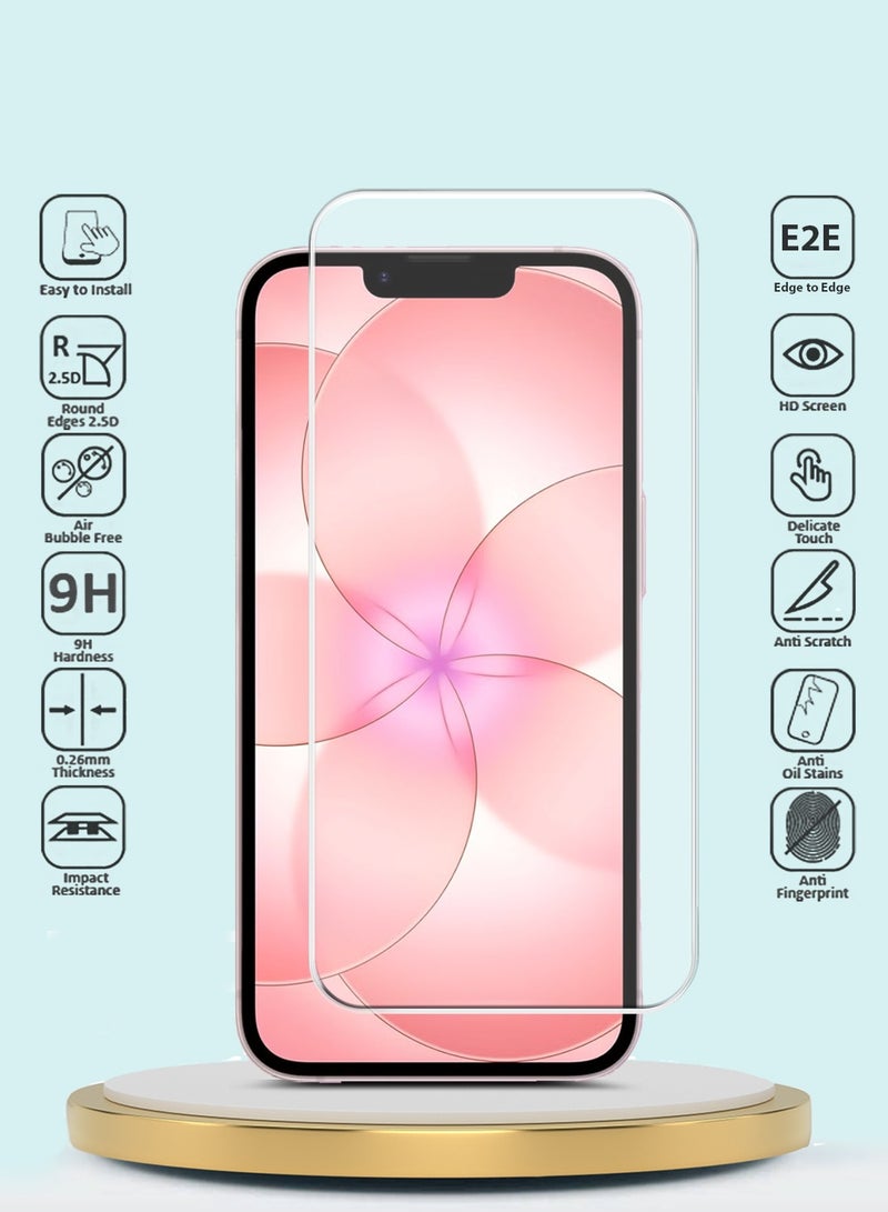 GMAX Apple iPhone 17e 5G 2026 GMAX Premium Series Curved Edges 9H 2.5D Tempered Glass Screen Protector - Clear - Image 2