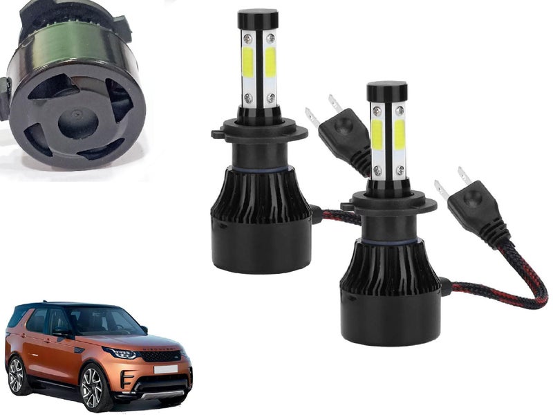 Auto Pearl H7 80W LED Headlight with Better Heat Dissipation 6000K, 3500LM Water Resistant White Light compatible with DISCOVERY 2004-2013 (Pack of 2) - Image 1
