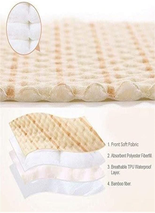 Generic - Waterproof Bed Pad Washable Mattress Protector 4 Layer Blanket Sheet Soft and Absorbent Urine Pads for Baby Toddler Children and Adults with Incontinence (50cm*70cm) - Image 1