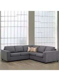 Al Home 6 Seater L-Shape Sofa 85×250×85×250 Cm Grey  - Image 1