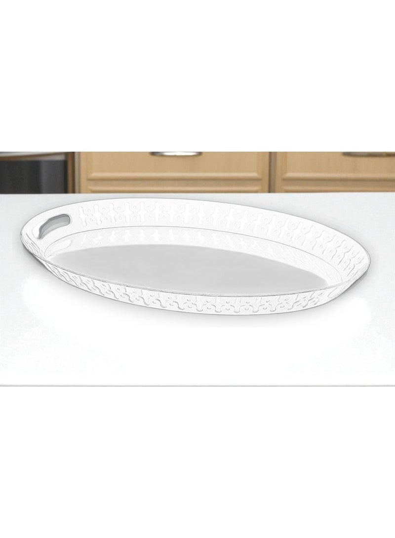 Home Clear Acrylic Tray with Handles Decorative Serving Tray for Coffee Tables - Image 1