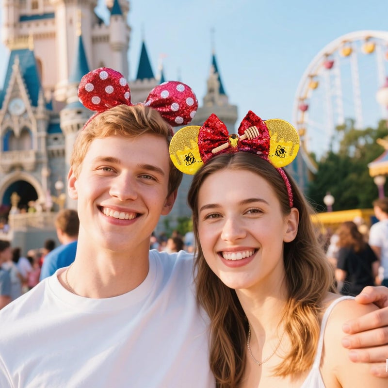 MADO Mouse Ears Headbands - Whimsical Park Accessory for Women, Girls, and Boys - Image 4