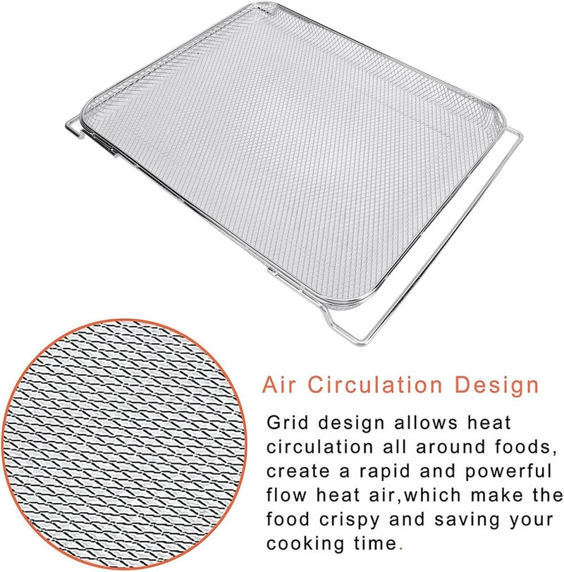 Multi-purpose Stainless Steel Air Fryer Basket, Stainless Steel Air Fryer Accessories Multifunction Fryer Oven Basket Rack for SP100 SP101B1 SP101C Personal & public compatible - Image 3