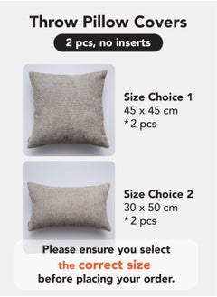 a moment Light Gray Chenille Cushion Cover Throw Pillow Covers Pack of 2 Modern Decorative Throw Pillow Covers Farmhouse Cross Throw Pillow Covers  - Image 5