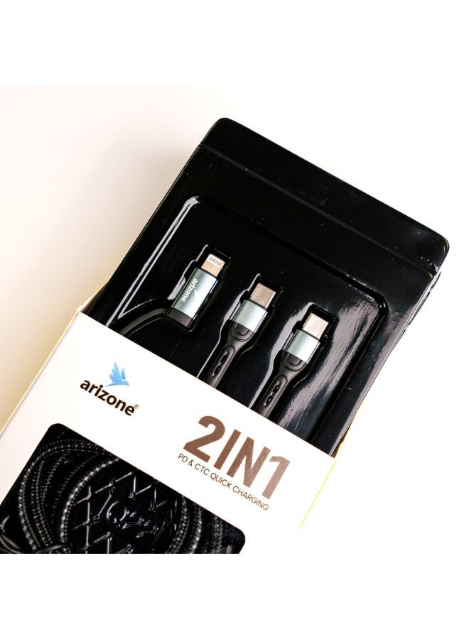R-18 2-in-1 Charging Cable 1.2M | 100W Fast Charge | USB-C + USB-C/Lightning - Image 4