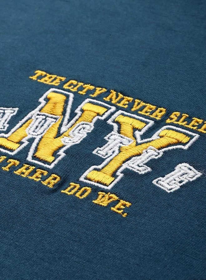 Dillinger Women Regular Fit Embroidery Crop T-Shirt