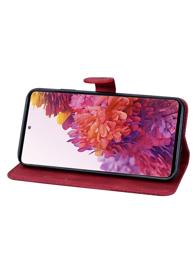 erorex Case For Samsung Galaxy S21 Ultra 5G Retro Skin Feel Butterflies Embossing Horizontal Flip Leather Case with Holder & Card Slots & Wallet - Image 4