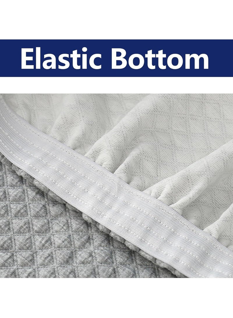  CityRiya-Long أغطية كرسي ، مقعدات كرسي مطعمة ، مجموعة غلاف كرسي لتناول الطعام من 6 قطع ، واقي مقعد كرسي قابل للغسل قابل للإزالة ، وأغطية كرسي غرفة الطعام للمطبخ ، والفندق ، والمطعم (الرمادي أ) - Image 3