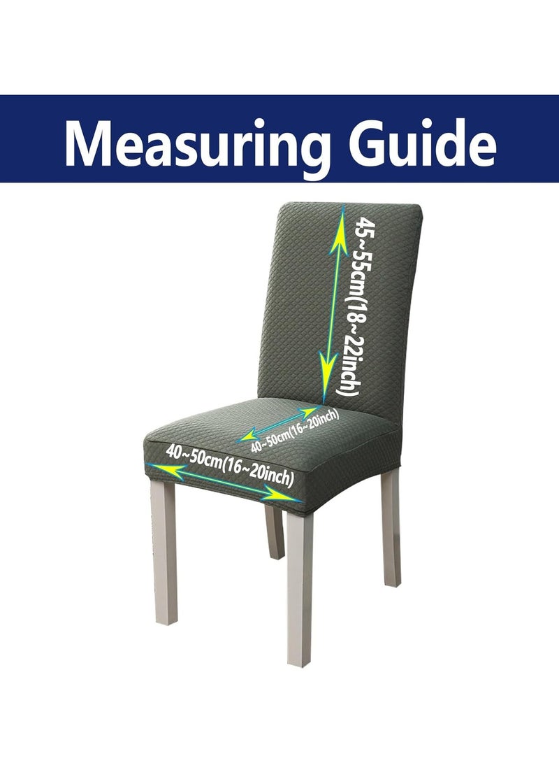  CityRiya-Long أغطية كرسي ، مقعدات كرسي مطعمة ، مجموعة غلاف كرسي لتناول الطعام من 6 قطع ، واقي مقعد كرسي قابل للغسل قابل للإزالة ، وأغطية كرسي غرفة الطعام للمطبخ ، والفندق ، والمطعم (الرمادي أ) - Image 5