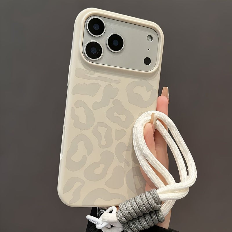 Light Pink IPhone 17 Tough TPU Case with Short Wrist Strap - Image 2