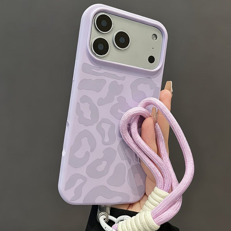 Light Pink IPhone 17 Tough TPU Case with Short Wrist Strap - Image 5
