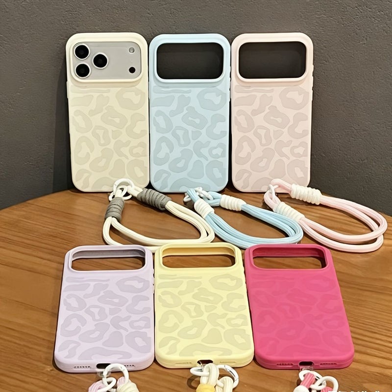 Light Pink IPhone 17 Tough TPU Case with Short Wrist Strap - Image 1