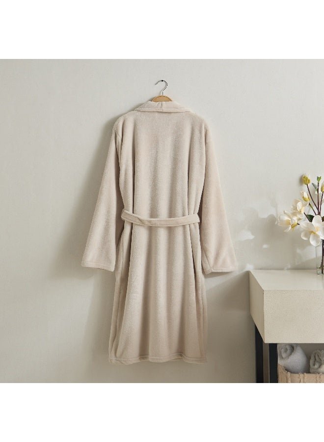 Home Box Atlanta Microfibre Flannel Bathrobe - Medium - Image 2