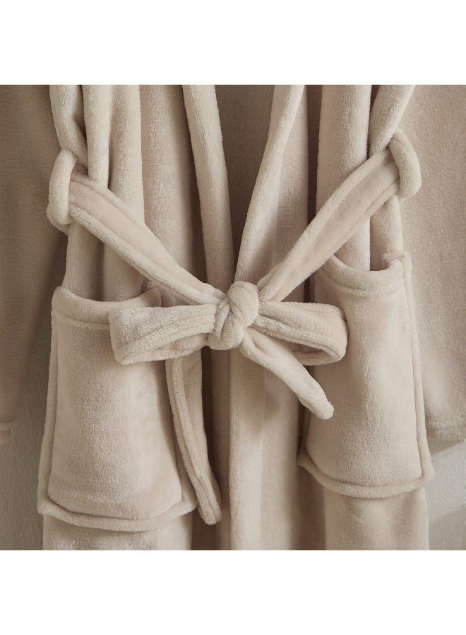 Home Box Atlanta Microfibre Flannel Bathrobe - Medium - Image 4