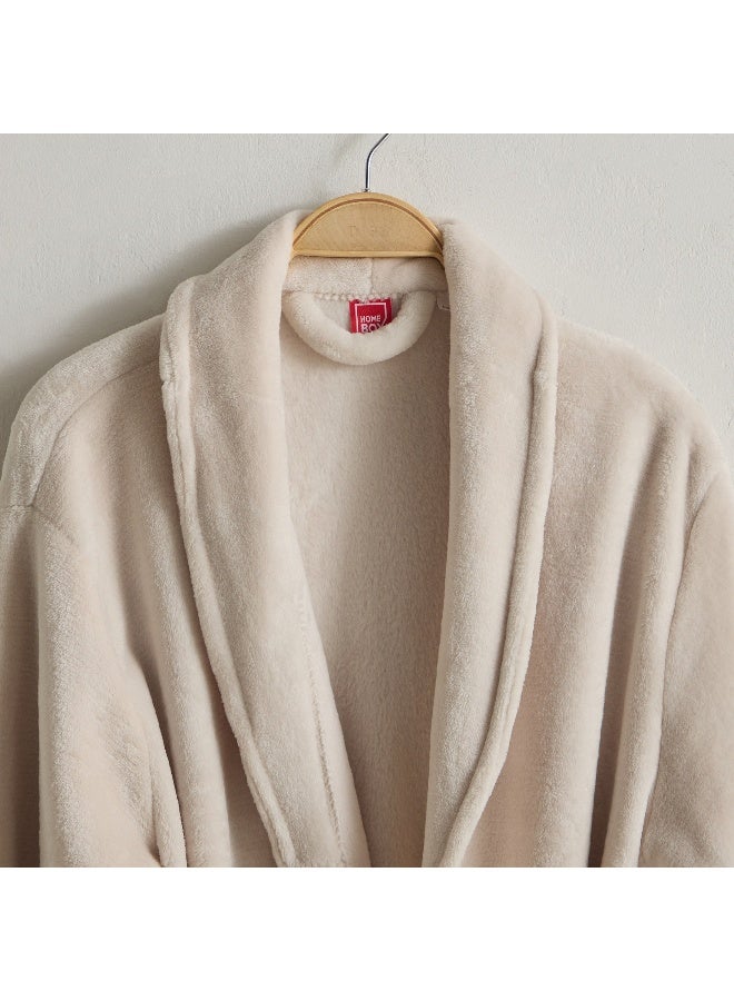 Home Box Atlanta Microfibre Flannel Bathrobe - Medium - Image 3