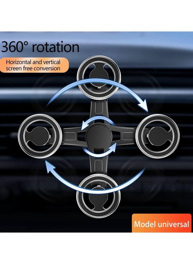 X-level MagSafe Car Mount,Magnetic Phone Holder for Car, Air Vent Friendly Hook, Strong Magnet, One-hand Operation, 360° Rotate, for Galaxy S25/S24 Ultra/iPhone 16/15 Pro Max/MagSafe Case Black - Image 4