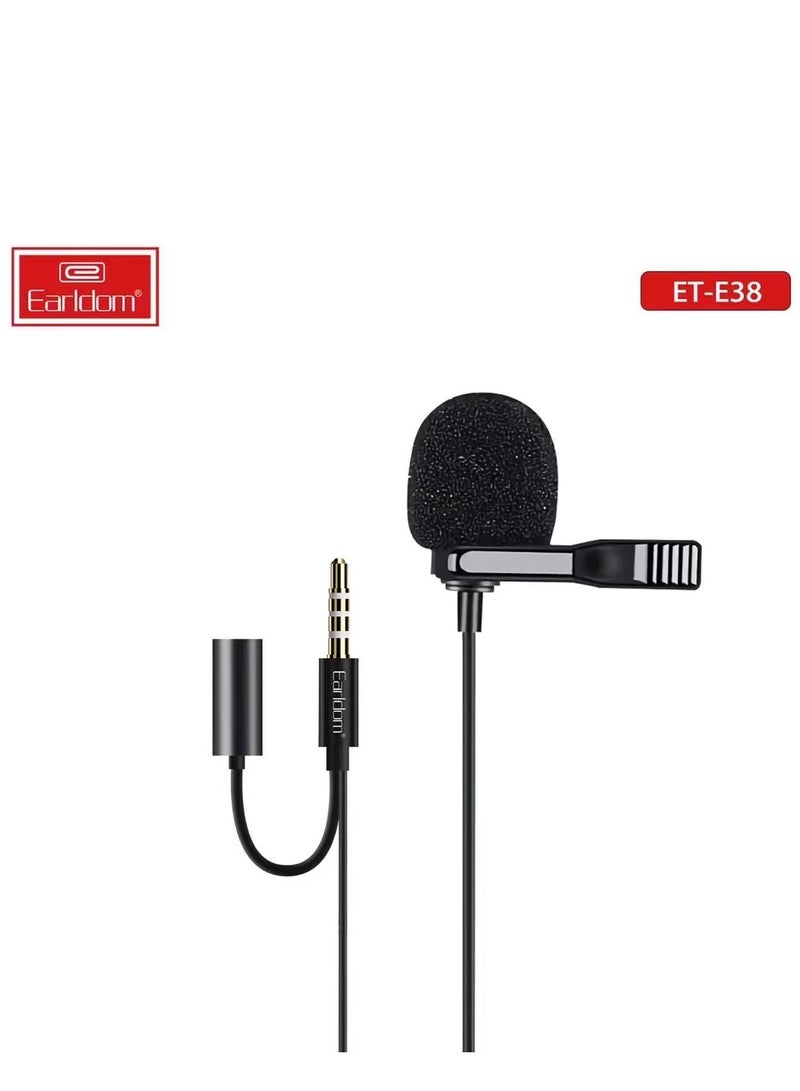 Earldom ET-E38 3.5mm Mini Microphone With Clip Black - Image 2