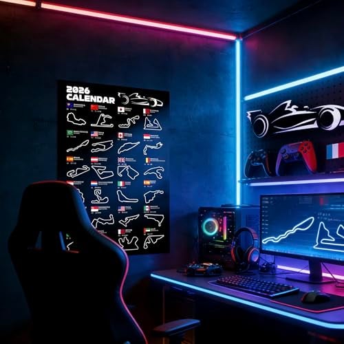 Doforyou F1 Poster Wall Art Picture for Youth Room Office Formula 1 Decoration Merchandise Racing Gift (23.6x15.7inch) - Image 5