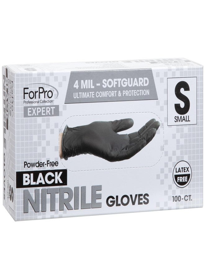 فوربرو بروفيشنال كوليكشن قفازات النتريل للاستخدام مرة واحدة من فوربرو إكسبيرت سوفت جارد، راحة وحماية فائقة، خالية من البودرة، خالية من اللاتكس، غير معقمة، آمنة للطعام، 4 مل، أسود، متوسط، 100 قطعة - Image 2