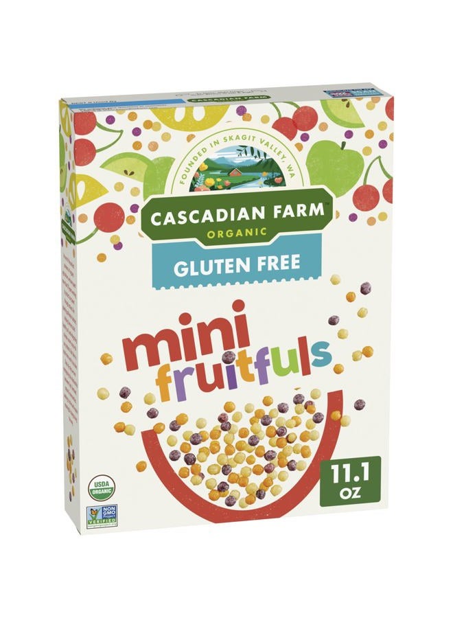 CASCADIAN FARM Organic Mini Fruitfuls Kids Cereal, School Lunch Snacks Ingredient, After School Snack, Made With Whole Grain, 11.1 oz - Image 1